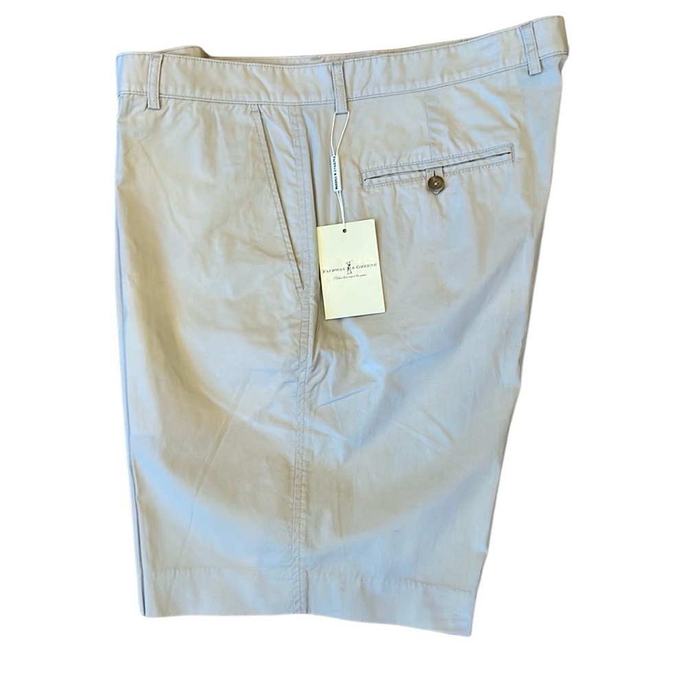 Fairway and Greene Flat Front Cotton Poplin Shorts Size 40